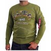 Alpha Industries mikina pánska COLLEGE CAMO Sweater moss green