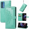 Peňaženkové kožené puzdro Mandala na Motorola Edge 20 Pro - Zelená Peňaženkové kožené puzdro Mandala na Motorola Edge 20 Pro - Zelená