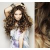Clip in kučeravé vlasy 100% ľudské REMY 53cm - tmavý melír Clip in kučeravé vlasy 100% ľudské REMY 53cm - tmavý melír