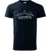 Profil Cesta hrdinov SNP - Klasické pánske tričko vyššej gramáže - 3XL ( Tmavomodrá (veľmi tmavá - skoro čierna) ) Profil Cesta hrdinov SNP - Klasické pánske tričko vyššej gramáže - 3XL ( Tmavomodrá (veľmi tmavá - skoro čierna) )
