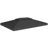 vidaXL Dvojitá strieška na altánok 310 g/m², 4x3 m, čierna vidaXL Dvojitá strieška na altánok 310 g/m², 4x3 m, čierna