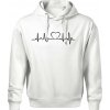 Srdce EKG - Oversized mikina pánska Moon - kratšia + širšia - XL ( Biela ) Srdce EKG - Oversized mikina pánska Moon - kratšia + širšia - XL ( Biela )