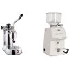 La Pavoni Stradivari Professional Lusso + Ascaso H64, white La Pavoni Stradivari Professional Lusso + Ascaso H64, white
