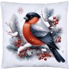 J&W Vianočná obliečka Zimný vtáčik – biely motív s červeným vtáčikom a zimnými vetvičkami 40x40 cm J&W Vianočná obliečka Zimný vtáčik – biely motív s červeným vtáčikom a zimnými vetvičkami 40x40 cm