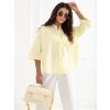 Factory dámska oversize košeľa so stojáčikom pastelová elegancia biela Factory dámska oversize košeľa so stojáčikom pastelová elegancia biela