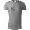 EKG baseball loptička - Tričko z organickej bavlny - 2XL ( Starostrieborná ) EKG baseball loptička - Tričko z organickej bavlny - 2XL ( Starostrieborná )