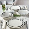 Asir | Jedálenská súprava 24 ks biela/čierna/porcelán | 387GRP1376 Asir | Jedálenská súprava 24 ks biela/čierna/porcelán | 387GRP1376