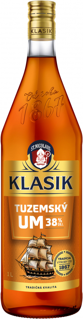 St. Nicolaus Klasik Tuzemský 38% 1 l (čistá fľaša)