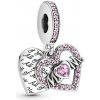 Pandora Romantický strieborný prívesok Srdce a mamička Moments 799402C01 Pandora Romantický strieborný prívesok Srdce a mamička Moments 799402C01