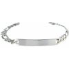 INFINITYSILVER Strieborný náramok figaro s doštičkou 1002180ID21