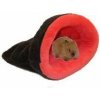 Marysa Spací pytel Mini s lemem 2v1 fleece pro hlodavce/fretky tmavě šedá/růžová 40 x 38 cm Marysa Spací pytel Mini s lemem 2v1 fleece pro hlodavce/fretky tmavě šedá/růžová 40 x 38 cm