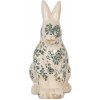 Clayre & Eef Keramická dekorácia králik so zelenými kvetmi Tien French M - 13*10*21 cm - Clayre & Eef Clayre & Eef Keramická dekorácia králik so zelenými kvetmi Tien French M - 13*10*21 cm - Clayre & Eef