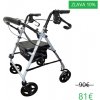 Rehafund Rf-610/s chodítko 4-kolesové pre seniorov sivé Rehafund Rf-610/s chodítko 4-kolesové pre seniorov sivé