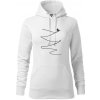 Cyklo zjazd z kopca - Mikina dámská Cape s kapucí - S ( Biela ) Cyklo zjazd z kopca - Mikina dámská Cape s kapucí - S ( Biela )