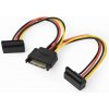 Kabel Gembird SATA napájecí na 2x SATA 90°, rozdvojka, 15cm