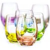 Bohemia Crystal Farebné poháre na pálenku Rainbow 25180 D4662 6 x 60 ml