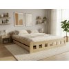 Textilomanie Posteľ Naomi zvýšená 120 x 200 cm, borovica Rošt: S lamelovým roštom, Matrac: Matrac DELUXE 10 cm Textilomanie Posteľ Naomi zvýšená 120 x 200 cm, borovica Rošt: S lamelovým roštom, Matrac: Matrac DELUXE 10 cm