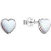 EVOLUTION GROUP Strieborné náušnice kôstky so syntetickým opálom biele srdce 11337.1 (Ag, 925/1000, 0,5 g) EVOLUTION GROUP Strieborné náušnice kôstky so syntetickým opálom biele srdce 11337.1 (Ag, 925/1000, 0,5 g)