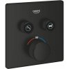 Grohe Grohtherm SmartControl vaňová/sprchová batéria podomietková s termostatom čierna 291242430 Grohe Grohtherm SmartControl vaňová/sprchová batéria podomietková s termostatom čierna 291242430