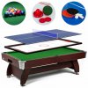 Biliardový stôl Vip Extra 7 FT višňovo/zelený s nadstavcom ping-pong/hokej Biliardový stôl Vip Extra 7 FT višňovo/zelený s nadstavcom ping-pong/hokej