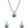 Eppi Platinový set minimalistických šperkov s modrými diamantmi Hinto C48189 Eppi Platinový set minimalistických šperkov s modrými diamantmi Hinto C48189