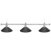 Dynamic Biliardová lampa 3x čierna, 150 cm chrómová tyč Dynamic Biliardová lampa 3x čierna, 150 cm chrómová tyč
