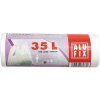 ALUFIX vrecia na odpadky HDPE zaväzovacie 35L 10µm 25ks biele