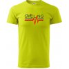 Cycling ekg - Klasické pánske tričko vyššej gramáže - 2XL ( Limetková ) Cycling ekg - Klasické pánske tričko vyššej gramáže - 2XL ( Limetková )