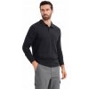 Pánske tričko s dlhým rukávom a polo golierom, basic, čierne Ombre OM-POBL-0114 V2 veľ. XXL Pánske tričko s dlhým rukávom a polo golierom, basic, čierne Ombre OM-POBL-0114 V2 veľ. XXL