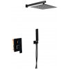 Gamma ZN6, podomietková sprchová súprava s dažďovou a ručnou sprchovou hlavicou, čierna matná, GMA-ZN6-BK Gamma ZN6, podomietková sprchová súprava s dažďovou a ručnou sprchovou hlavicou, čierna matná, GMA-ZN6-BK