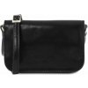 Kožená crossbody kabelka s chlopňou Carmen Tuscany Leather Farba: Čierna Kožená crossbody kabelka s chlopňou Carmen Tuscany Leather Farba: Čierna