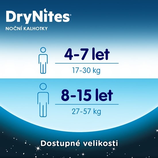 HUGGIES DryNites 8-15 let 27-57 kg 9 ks