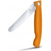 Victorinox Skladací nôž na ovocie a zeleninu – zúbkovaná čepeľ - oranžový Victorinox Skladací nôž na ovocie a zeleninu – zúbkovaná čepeľ - oranžový
