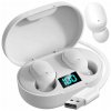 BEZDRÔTOVÉ Bluetooth slúchadlá do uší s mikrofónom, puzdro, powerbanka TWS biele BEZDRÔTOVÉ Bluetooth slúchadlá do uší s mikrofónom, puzdro, powerbanka TWS biele