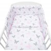 3-dielne posteľné obliečky New Baby 100/135 cm biele motýle - Biela