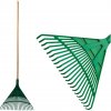 Hrable na lístie Strend Pro R122.WH, 22 zubov, 49 cm, vejárové, plastové, drevená násada 1300 mm