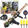 LeanToys Vojenská sada: Bazooka RPG, pilová helma, pěnové náboje