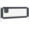 vidaXL Ochranný kryt postele pre batoľatá Dark Šedá 200x25 cm Látka vidaXL Ochranný kryt postele pre batoľatá Dark Šedá 200x25 cm Látka