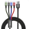 Baseus CA1T4-B01 USB - 2x USB-C / Lightning / micro USB 3.5A, 1,2m, černý