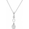 BENETO Strieborný náhrdelník s kameňmi AGS226