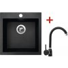 Granitový drez s batériou VIVA 455 460 x 455 mm granit čierny G130 + drezová batéria Polo GR Granitový drez s batériou VIVA 455 460 x 455 mm granit čierny G130 + drezová batéria Polo GR
