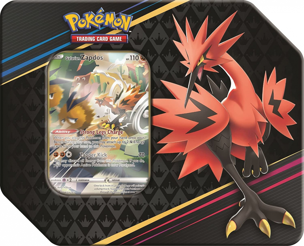 Pokémon TCG Crown Zenith Premium Art Tin Galarian Zapdos