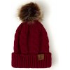 Detská pletená čiapka-Bordová HR12289