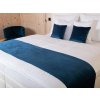Biante Zamatový prehoz/behúň na posteľ Velvet Prémium SVP-001 Petrolejovo modrý 60x200 cm