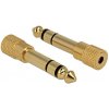 Delock konvertor stereo zástrčka 6,35 mm > stereo jack 3,5 mm 3 pin kov 65361 Delock konvertor stereo zástrčka 6,35 mm > stereo jack 3,5 mm 3 pin kov 65361