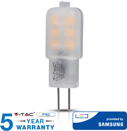 V-TAC Profesionálna mini G4 1,5W so SAMSUNG čipmi, Teplá biela 2500 3000K