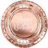 PartyDeco Taniere - Happy birthday, ružovo-zlaté 18 cm PartyDeco Taniere - Happy birthday, ružovo-zlaté 18 cm