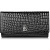 Paolo Peruzzi Dámska kožená peňaženka veľká Croco s ochranou RFID AL-02-BL | čierna AL-02-BL Paolo Peruzzi Dámska kožená peňaženka veľká Croco s ochranou RFID AL-02-BL | čierna AL-02-BL