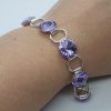 For You náramok Swarovski elements rivoli fialový Violet Nar-riv-10-56
