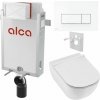 Sada Alcadrain na montáž na stenu, toaleta Mio, sedadlo s tlačidlom, lesklá biela M570 KAE145 1 set Sada Alcadrain na montáž na stenu, toaleta Mio, sedadlo s tlačidlom, lesklá biela M570 KAE145 1 set